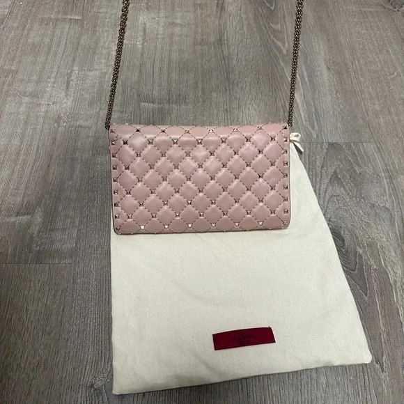 Valentino Neutral Rockstud Spike Shoulder Bag - Picture 3 of 6